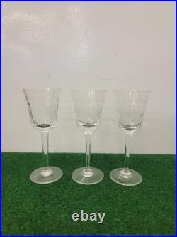 Wedgwood Dynasty Crystal Wine Goblets Glasses 7.8 Inch Set Of 3