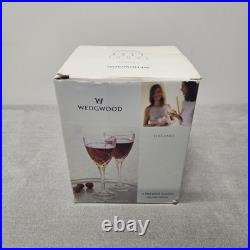 Wedgwood Elegance Crystal Red Wine Glasses Set of 4 NIB 24% Lead Stemware