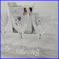 Wedgwood Elegance Crystal Red Wine Glasses Set of 4 NIB 24% Lead Stemware