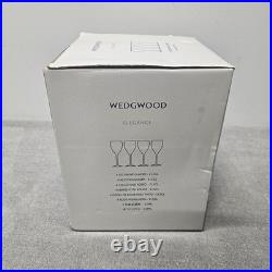Wedgwood Elegance Crystal Red Wine Glasses Set of 4 NIB 24% Lead Stemware