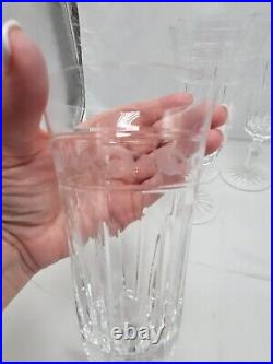 Wedgwood Full Lead Crystal MONARCH Water Goblets Set of 4 YUGOSLOVIA 8.75