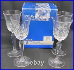 Wedgwood MAJESTY Full Lead Crystal Goblet Cordial Glasses Set of 4