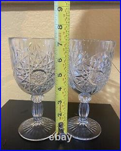 Whiskey Decanter, Vintage Crystal Cut Decanter, Diamond Cut Goblets Set of 3
