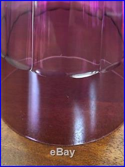William Yeoward AMETHYST Crystal Paneled Water Goblet Glass Set of 5