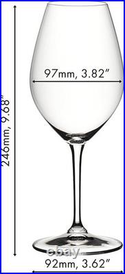 Wine Friendly Red Wine Glasses, Set of 4-23 Fl. Oz. Elegant Stemmed Crystal G