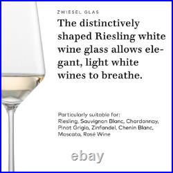ZWIESEL GLAS Pure Riesling White Wine Glass (Set of 6), Wine Glasses for Whit